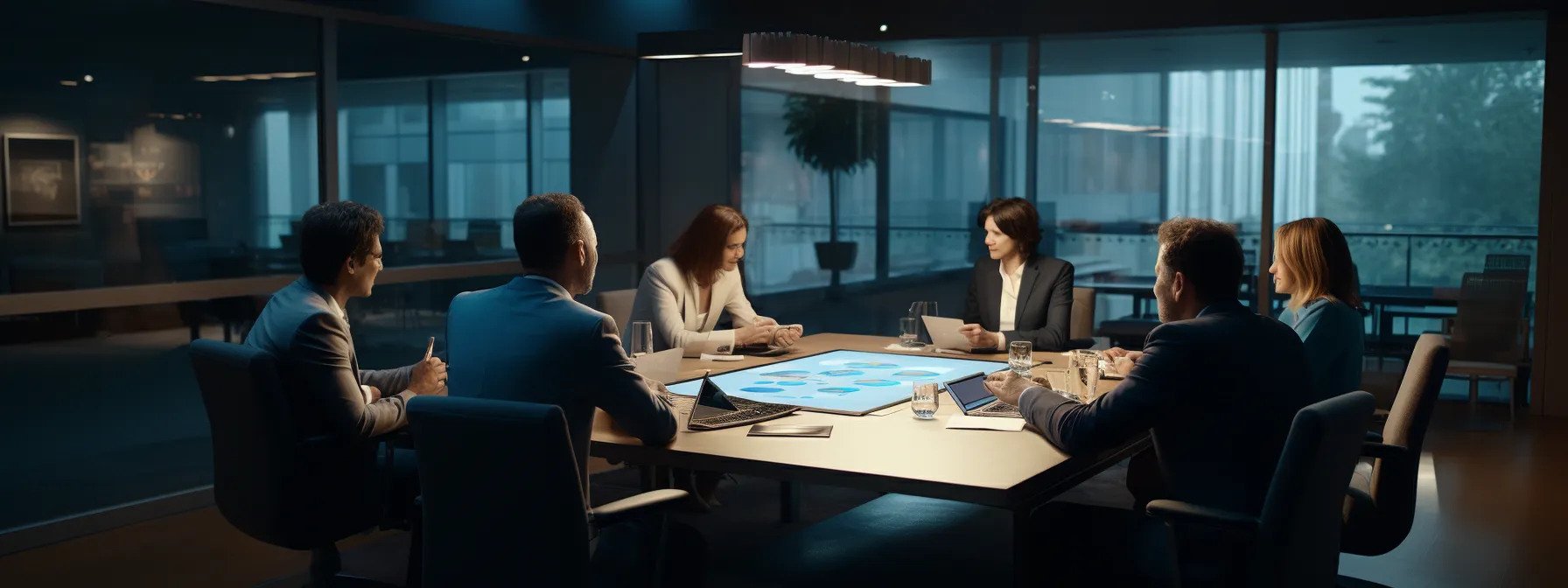 arbitration practitioners discussing innovative technological advancements in dispute resolution.