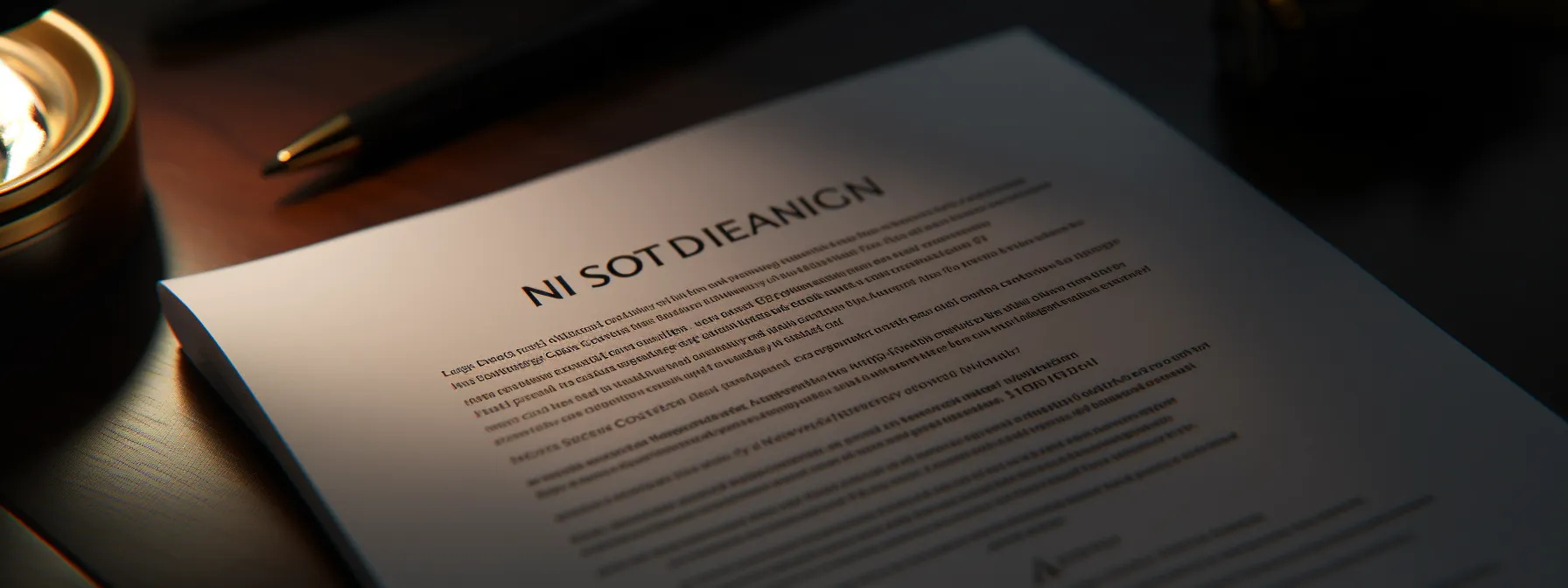 an open nda document with the words 