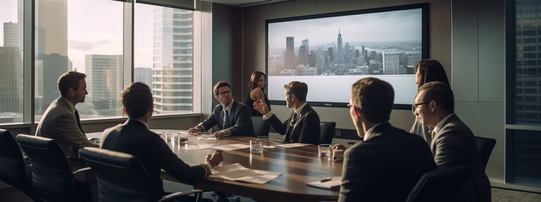 legal professionals discussing arbitration laws and practices in key jurisdictions, with a backdrop of a conference room and presentation slides.