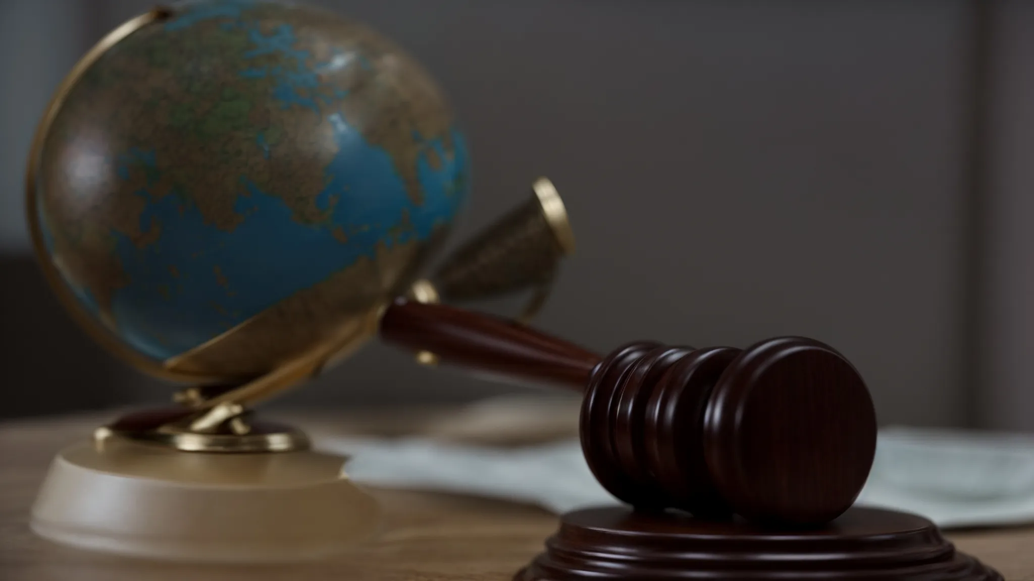 a gavel resting beside a globe to symbolize international arbitration.