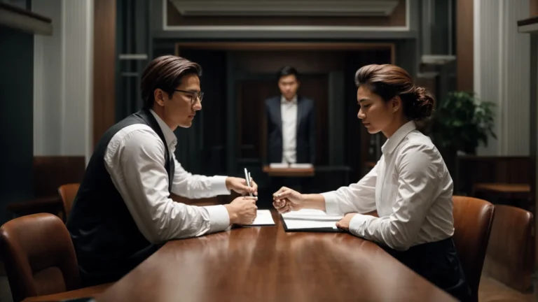 two business partners shaking hands over a table with a document and pens laid out before them, symbolizing the formation of a joint venture.