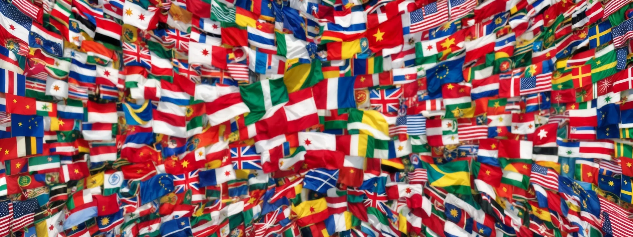a globe surrounded by flags from various countries, highlighting the concept of international cooperation and equality in global investments.