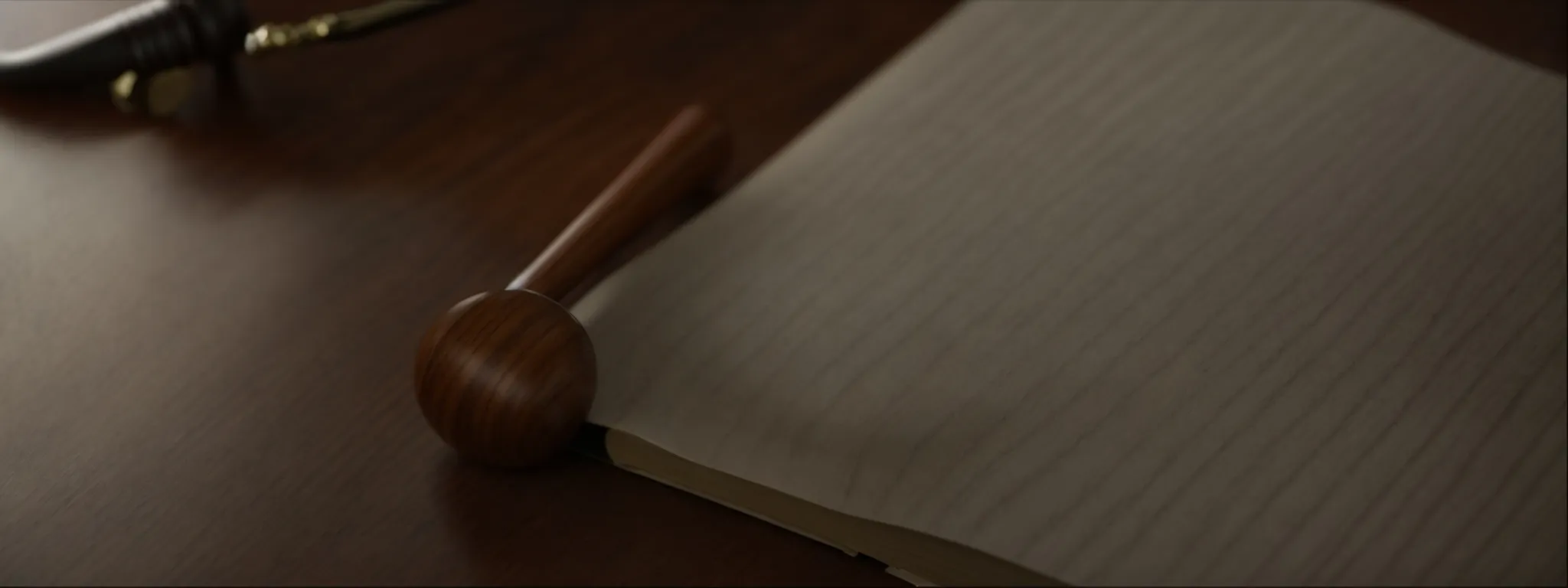 a gavel rests beside a thick legal book on a polished wooden table, symbolizing the authority and proceedings of international arbitration.