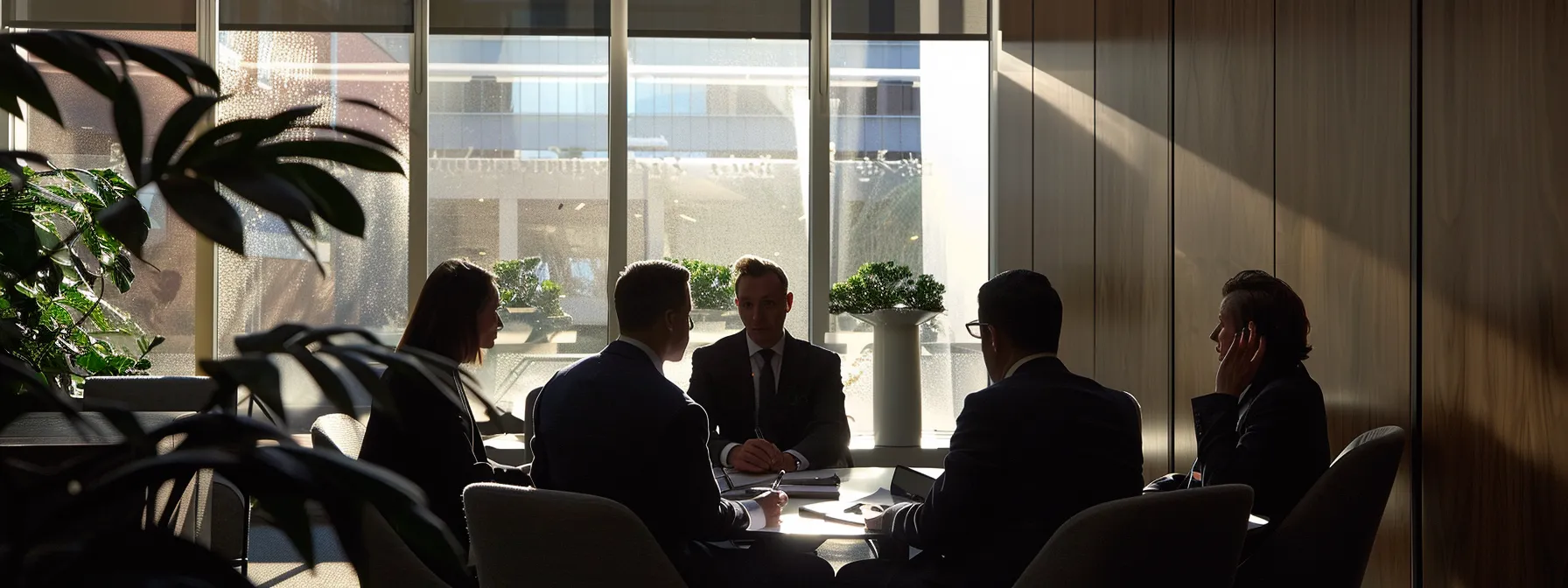 a group of legal experts deep in discussion, examining legal statutes and regulations.