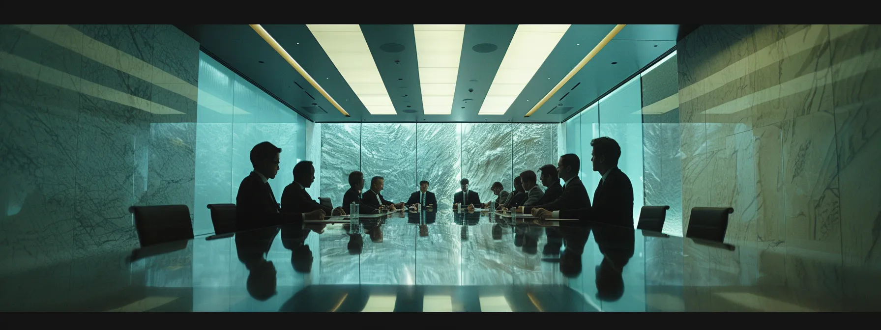 a group of legal experts analyzing intricate bilateral investment treaties in a modern boardroom setting and analyzing Wrongful Expropriation.