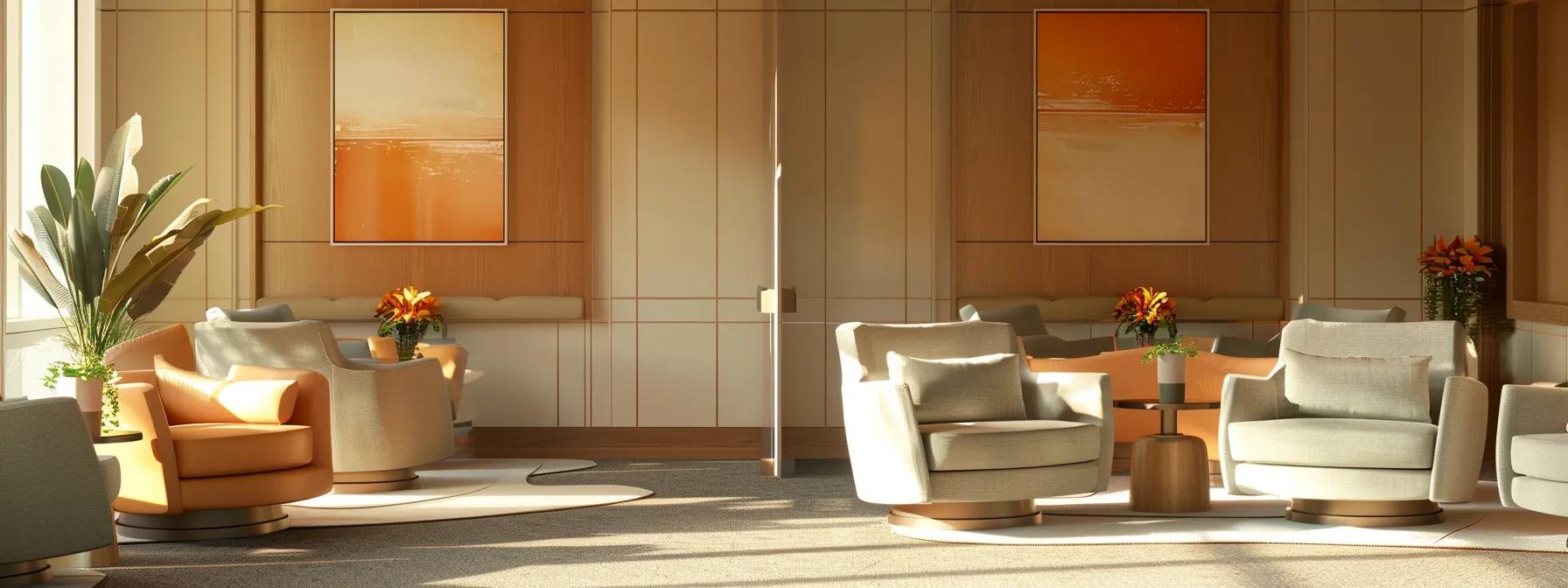 a serene mediation room with soothing colors and comfortable seating, contrasting with a bustling and adversarial courtroom setting. a serene mediation room with soothing colors and comfortable seating, contrasting with a bustling and adversarial courtroom setting.