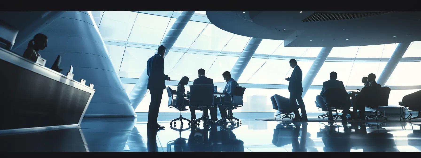 a sleek, modern office environment features a diverse group of professionals intently reviewing detailed investment treaties and agreements on digital devices, symbolizing the strategic protection and benefits of bilateral and multilateral agreements in international investment.