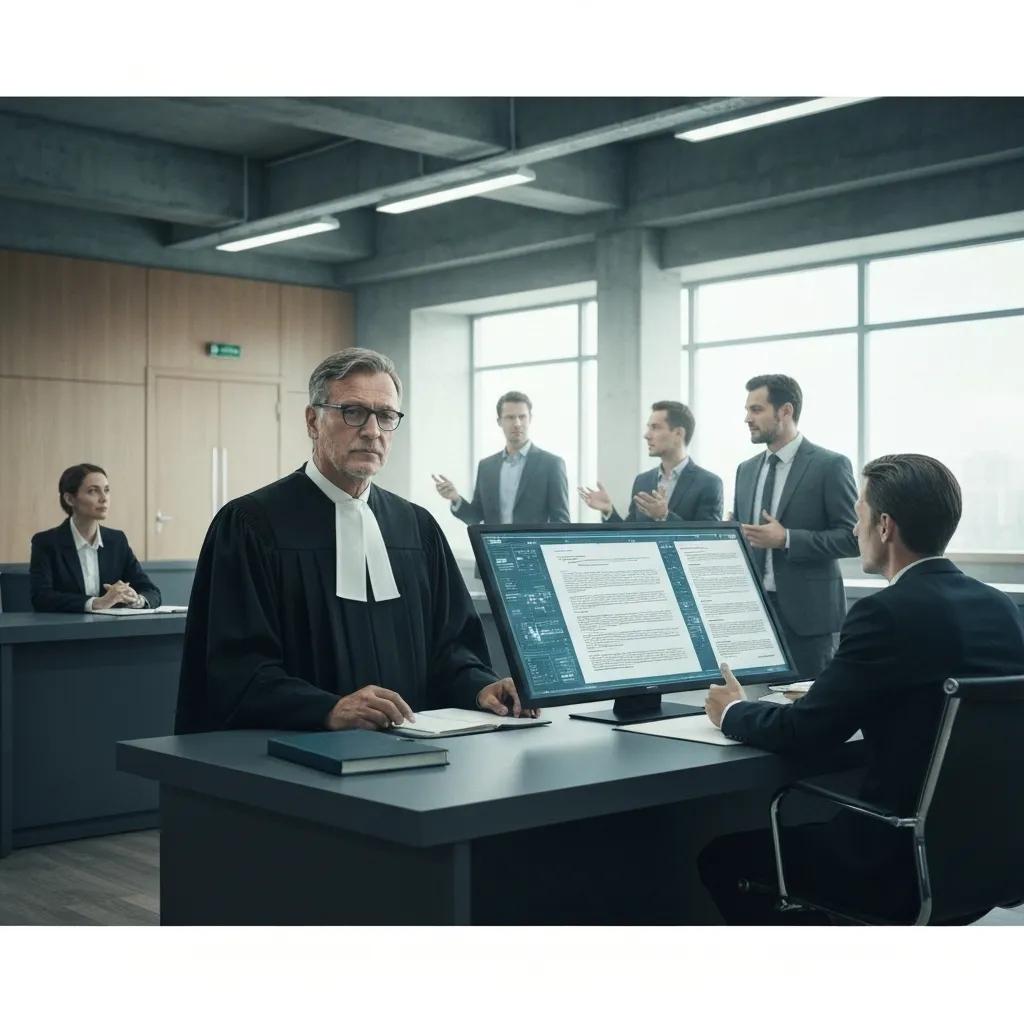 Lawyers in a courtroom setting discussing GAFTA arbitration case studies