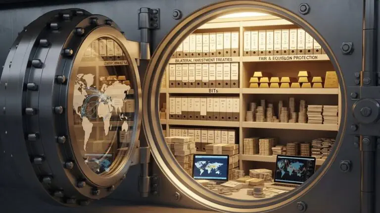 A secure vault symbolizing the protection of investments under Bilateral Investment Treaties