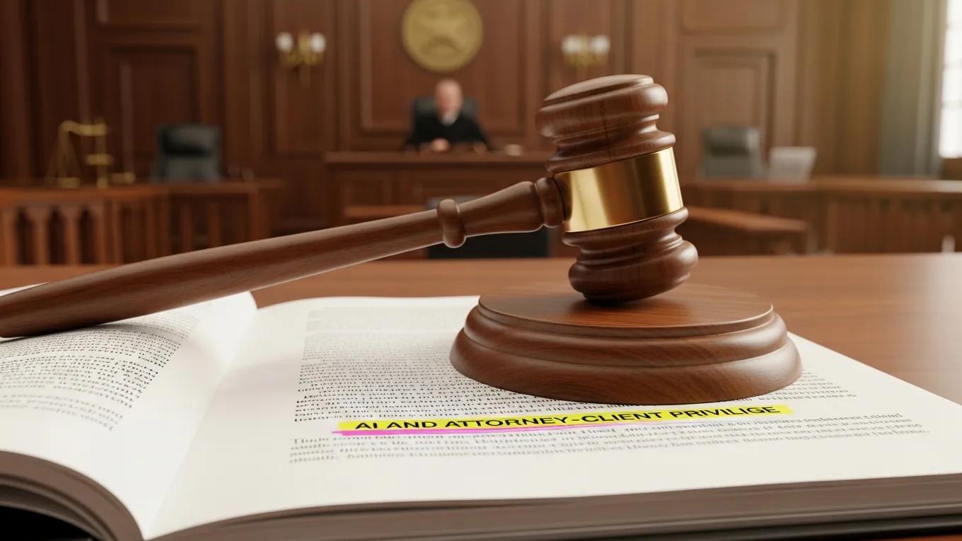 Gavel on legal documents reflecting federal court decisions on AI