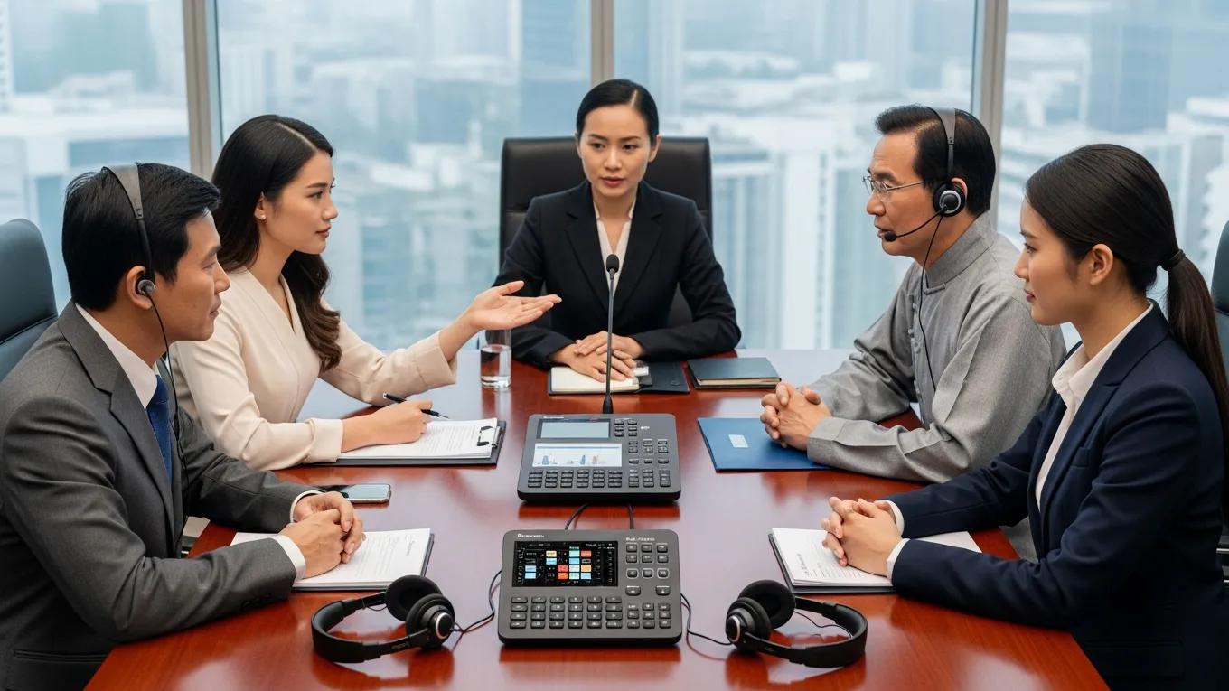 Mediator facilitating communication amidst cultural and language challenges