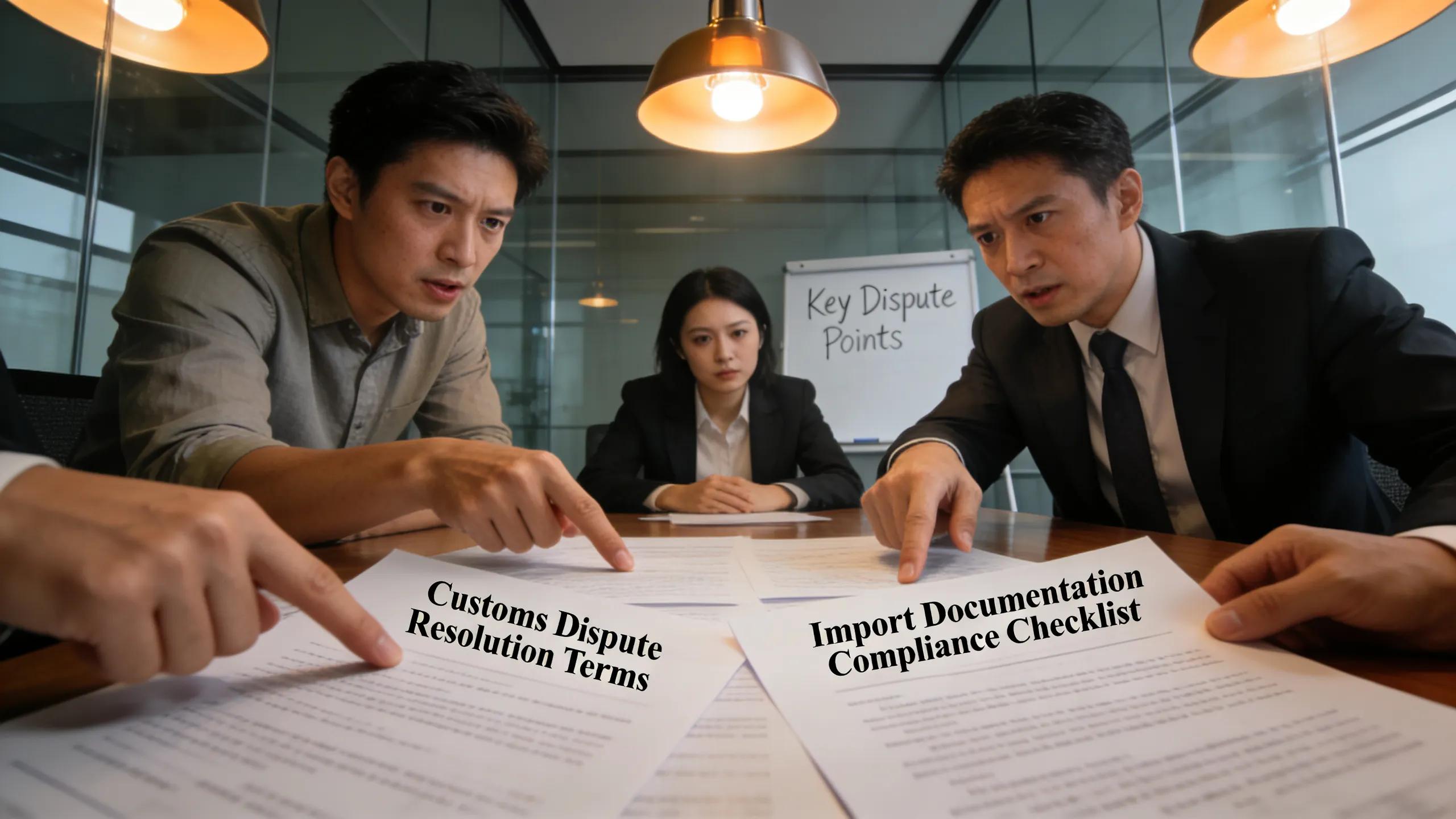 Importers and legal experts engaging in discussions to resolve customs valuation disputes