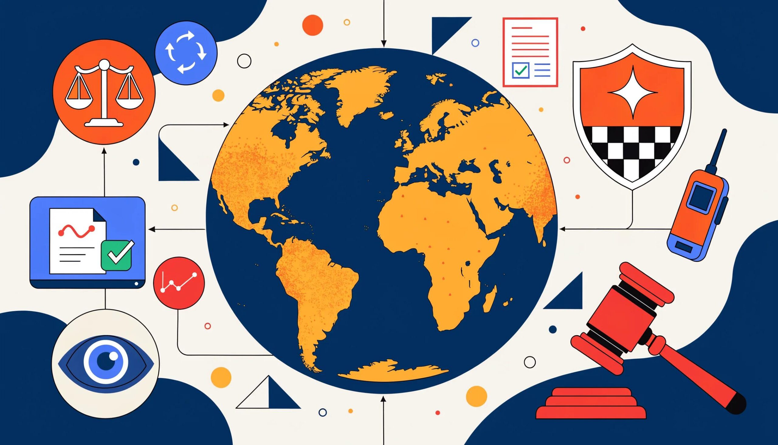 Illustration of global enforcement mechanisms in trade compliance